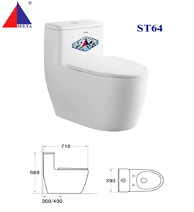 Bàn cầu liền khối SELTA-ST 64